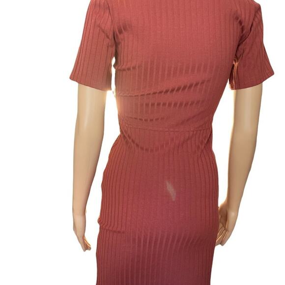 Abercrombie & Fitch Rust Colored Ribbed Dress Size XS - Picture 2 of 6